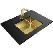 TEKA Metallic Stainless Steel Sink With One Bowl And Brass Pvd Finish Flexlinea Rs15 50.40