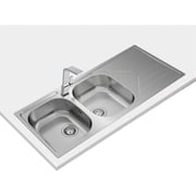 TEKA Inset Reversible Stainless Steel Sink Two Bowls And One Drainer Universe 80 T-Xp 2B 1D