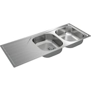 TEKA Inset Reversible Stainless Steel Sink Two Bowls And One Drainer Universe 80 T-Xp 2B 1D
