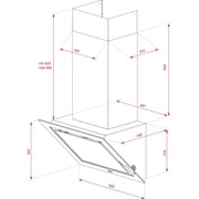 TEKA DLV 68660 TOS Vertical decorative hood with Fresh air function in 60cm Urban Colors