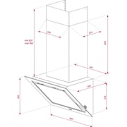 TEKA DLV 98660 TOS Vertical decorative hood with Fresh air function in 90cm Urban Colors