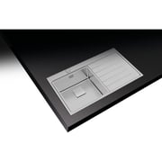 TEKA Inset Stainless Steel Kitchen Sink With Right-Hand Bowl And Drainer Zenit Rs15 1B1D R 86