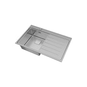 TEKA Inset Stainless Steel Kitchen Sink With Right-Hand Bowl And Drainer Zenit Rs15 1B1D R 86