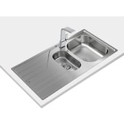 TEKA Inset Reversible Stainless Steel Sink One Bowl, One Auxiliary And One Drainer Universe 60 T-Xp 1½B 1D