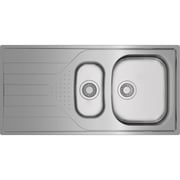 TEKA Inset Reversible Stainless Steel Sink One Bowl, One Auxiliary And One Drainer Universe 60 T-Xp 1½B 1D