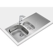TEKA Inset Reversible Stainless Steel Sink One Bowl, One Auxiliary And One Drainer Universe 60 T-Xp 1½B 1D