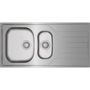 TEKA Inset Reversible Stainless Steel Sink One Bowl, One Auxiliary And One Drainer Universe 60 T-Xp 1½B 1D