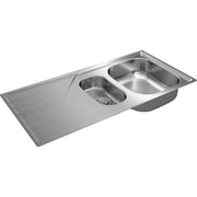 TEKA Inset Reversible Stainless Steel Sink One Bowl, One Auxiliary And One Drainer Universe 60 T-Xp 1½B 1D