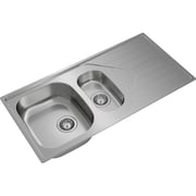 TEKA Inset Reversible Stainless Steel Sink One Bowl, One Auxiliary And One Drainer Universe 60 T-Xp 1½B 1D