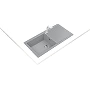 TEKA Inset Tegranite Sink With One Bowl And One Drainer Stone 60 L-Tg 1B 1D Mg
