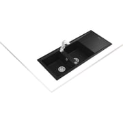 TEKA Inset Tegranite Sink With Two Bowls And One Drainer Stone 80 B-Tg 2B 1D Black