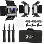 GVM 800D-RGB LED Studio 3-Video Light Kit