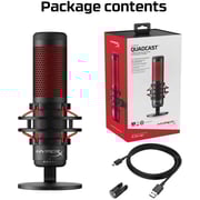 HyperX - Microphone - QuadCast Standalone - Black/Red