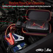 Promate Car Jump Starter Power Bank, IP67 Water Resistant Portable Car Battery Booster with 16000mAh SparkTank-16