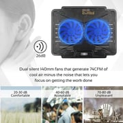 Promate Laptop Cooling Pad Silent Fan Technology Black