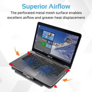 Promate Laptop Cooling Pad Silent Fan Technology Black