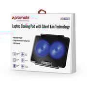 Promate Laptop Cooling Pad Silent Fan Technology Black