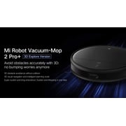Xiaomi Mi Robot Vacuum-Mop 2 Pro Plus Visual Dynamic Navigation 3000pa Suction 3D Obstacle Avoidance 5200mAh Battery 180min Running Time APP Control - Black