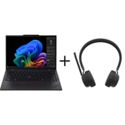 Lenovo ThinkPad T14s Gen 6 Commercial (2025) Laptop - Snapdragon X Elite X1E-78-100 / 14inch WUXGA / 1TB SSD / 32GB RAM / Shared Qualcomm Adreno GPU / Windows 11 Pro / English & Arabic Keyboard / Black / Middle East Version - [21N10008GR] + LB310 Headset