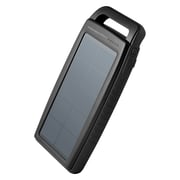 Promate Solar Power Bank Portable Charger, Universal Outdoor 15000mAh Large Capacity Dual USB SolarBank-15 Black