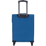 VIPTOUR VT-A380 Light Weight Polyester Jacquard Number Lock Single Trolley Luggage, Blue 20 Inches