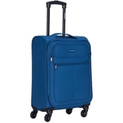 VIPTOUR VT-A380 Light Weight Polyester Jacquard Number Lock Single Trolley Luggage, Blue 20 Inches