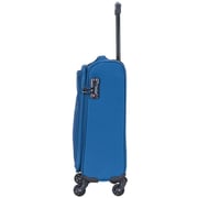 VIPTOUR VT-A380 Light Weight Polyester Jacquard Number Lock Single Trolley Luggage, Blue 20 Inches