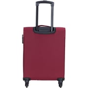 VIPTOUR VT-A380 Light Weight Polyester Jacquard Number Lock Single Trolley Luggage, Red - 20 Inches