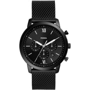 Fossil Men's Neutra Chronograph Black Stainless Steel Mesh Watch FS5707
