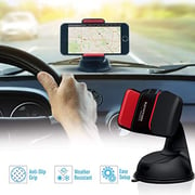Promate DualPort Car Charger With Micro USB Cable + CarMount 3-in-1 Kit Black