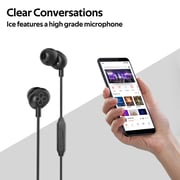Promate Wired In-Ear Headphones with Mic, HD Driver, Comfortable Earbuds and 1.2m Cord, ICE Black