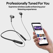 Promate Bluetooth 5.0 Wireless In-Ear Headphone with Mic,In-Line Control and Neckband Design, Quartz Grey