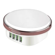 Promate Charglite-4 Home Charger With Light White