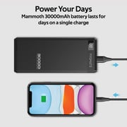 Promate 78W USB-C Power Bank with 30000mAh Battery, 60W PD and 18W QC 3.0 USB Port, Capital-30 Black