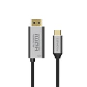 Promate USB-C to HDMI Cable (Thunderbolt 3) with built-in 60W USB-C PD Port, 4K Video, HDMI-PD60