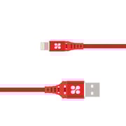 Promate MFi Certified Lightning Cable with 2.4A Charge Sync 2m Cord for iPhone 12, NerveLink-i2 Red