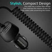 Promate 3 In 1 Car Charger Black