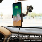 Promate 10W Qi Wireless Car Charger with Car Mount and Wireless Mono Headset, AuraMount-BT Brown
