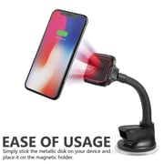 Promate Magnetic Car Mount with 360 Degree Rotation,Flexible Gooseneck and Anti-Slip, MagMount-6 Maroon