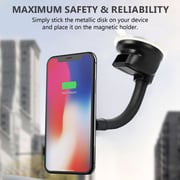 Promate Magnetic Car Mount with 360 Degree Rotation,Flexible Gooseneck and Anti-Slip, MagMount-6 Maroon