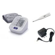 Omron M2 Basic Blood Pressure Monitor + Eco Temp Basic Thermometer + ACAdaptor HEM-7120-EBNDL