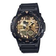 CASIO Men's Analog-digital Gold Dial Watch - AEQ-100BW-9A