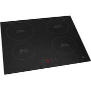 evvoli Built-In Induction Hob 4 Burners Soft Touch Control With 9 Stage Power Setting And Safety Switch EVBI-IH604B, Black