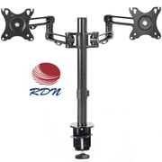 RDN Dual LCD Monitor Fully Adjustable Desk Mount Stand | For 2 Screens 17
