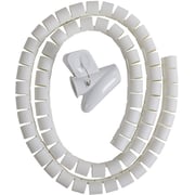 Cable Zipper Cord Organizer Wire Management System Kit - WHITE