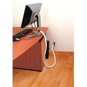 Cable Zipper Cord Organizer Wire Management System Kit - WHITE