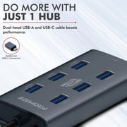 Promate EZHUB-7 Hgh Speed USB 3.0 Ports Aluaminium Alloy Powered Hub