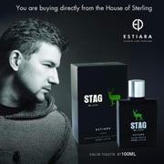Estiara Stag Black Pour Homme for Men, Eau De Toilette, 100ml for Him