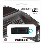 كينغستون  USB  فلاش محرك  64GB  أسود  DTX /64GB