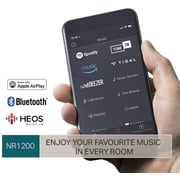 Marantz NR1200 Stereo Receiver, HiFi Amplifer for Home Cinema, 5 HDMI Inputs & 1 Output, Bluetooth, WiFi, AirPlay 2, Google Assistant/Siri/Alexa Compatible, HEOS, Music Streaming - Black